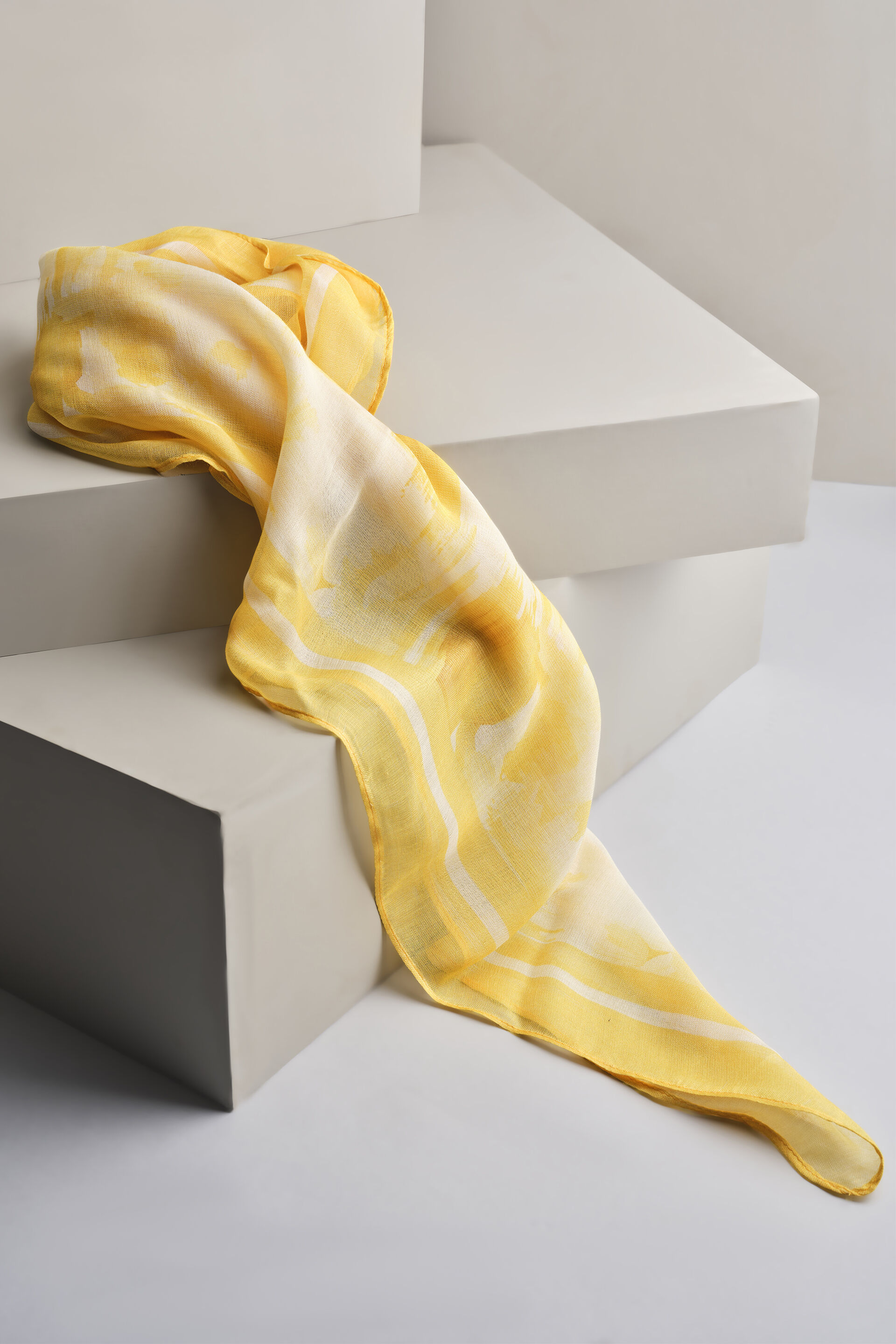 Yellow Brush Stroke Scarf, , image 1